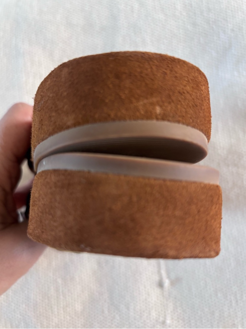 Loeffler Randall Iris Buckled Ric-Rac Slide Sandals - Cacao Brown Suede 9.5 - Picture 9 of 15